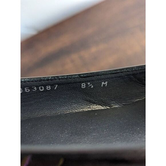 Stuart Weitzman Black Leather Peep Toe Heels - Size 8.5 - Picture 8 of 9